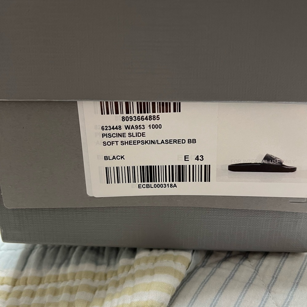Balenciaga leather slide